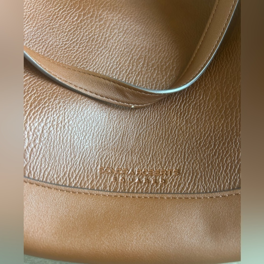 Sondra Roberts New York Squared Vegan Leather Tote Shoulder Bag - Picture 2 of 7